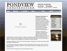Tablet Screenshot of pondviewconstruction.com